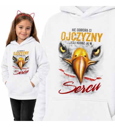Bluza z kapturem dziecięca Patriotyczna NIE ODBIORĄ CI OJCZYZNY